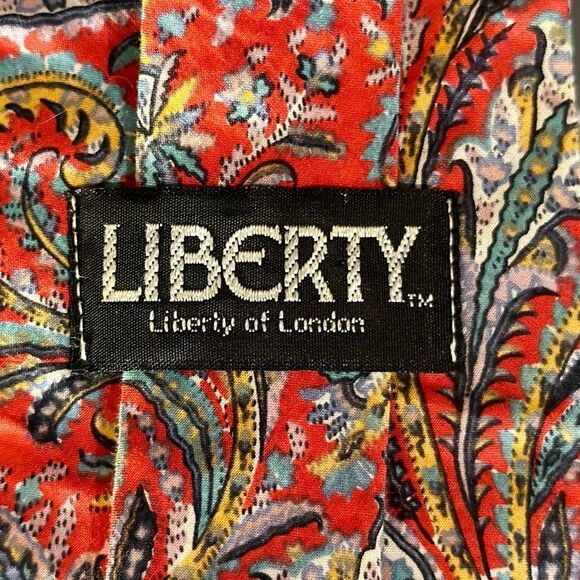 Liberty of London Cotton Paisley Print Tie - Picture 2 of 3
